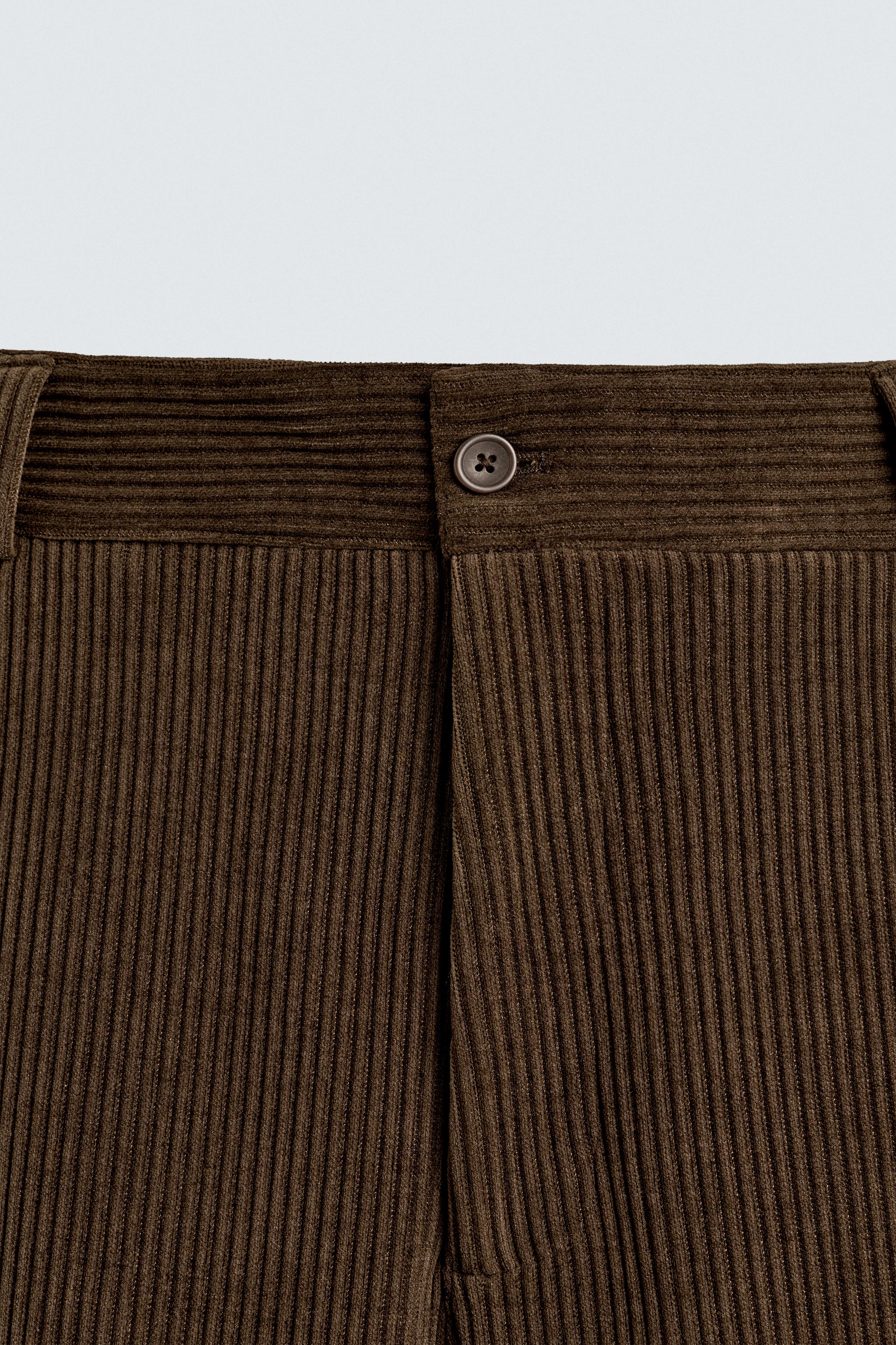 WIDE FIT CORDUROY PANTS